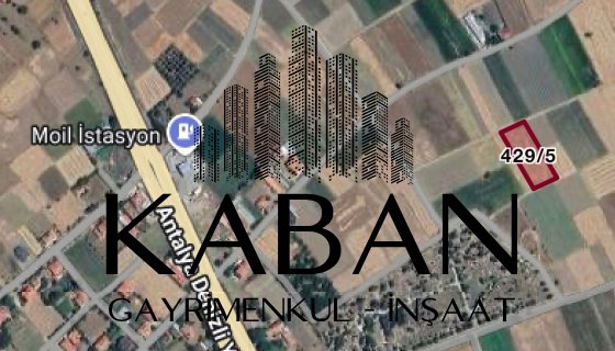 ALATTİNDE ANTALYA YOLUNA YAKIN KONUMDA SATILIK 2530 METREKARE TARLA